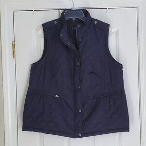 Talbots Quilted Fleece Lined Warm Winter Vest